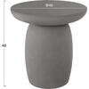 ΤΡΑΠΕΖΙ ΒΟΗΘΗΤΙΚΟ FIBER CEMENT ΣΤΡΟΓΓΥΛΟ HIKARI HM6593.01 ΓΚΡΙ Φ46x48Υεκ.