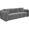 ΚΑΝΑΠΕΣ 3-ΘΕΣΙΟΣ JUNOA HM3333.01 ΓΚΡΙ ΥΦΑΣΜΑ 228x89x74Υεκ