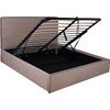 ΚΡΕΒΑΤΙ ALLIE HM584.02 160x200 εκ. ΜΕ ΑΠΟΘΗΚΕΥΤΙΚΟ ΧΩΡΟ ΜΠΕΖ ΥΦΑΣΜΑ