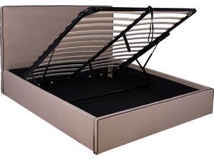 ΚΡΕΒΑΤΙ ALLIE HM584.02 160x200 εκ. ΜΕ ΑΠΟΘΗΚΕΥΤΙΚΟ ΧΩΡΟ ΜΠΕΖ ΥΦΑΣΜΑ