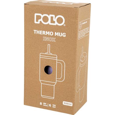 Ποτήρι Θερμός Polo Thermo Mug Inox 900ml Λιλά (949023-4500)