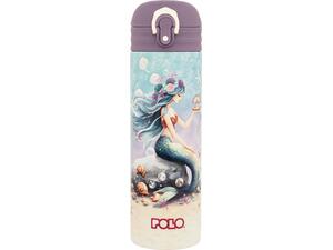 Παγούρι θερμός με καλαμάκι Stainless Steel Polo Junior II Mermaid 0.50L (949033-8426)