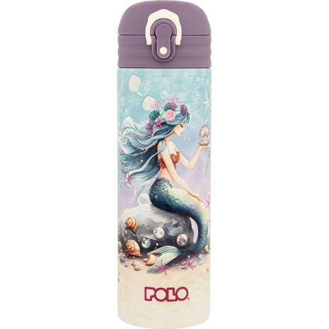 Παγούρι θερμός με καλαμάκι Stainless Steel Polo Junior II Mermaid 0.50L (949033-8426)