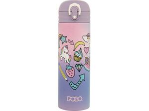Παγούρι θερμός με καλαμάκι Stainless Steel Polo Junior II Unicorn 0.50L (949033-8420)