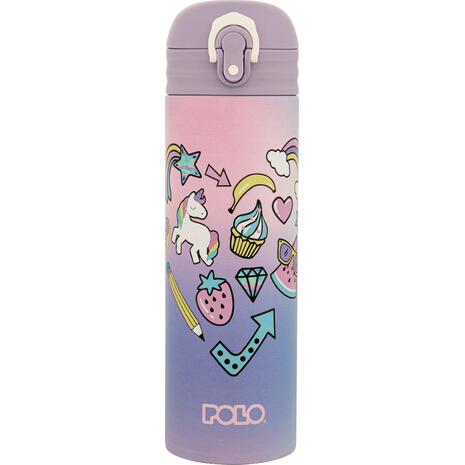 Παγούρι θερμός με καλαμάκι Stainless Steel Polo Junior II Unicorn 0.50L (949033-8420)