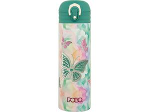 Παγούρι θερμός με καλαμάκι Stainless Steel Polo Junior II Butterfly 0.50L (949033-8419)