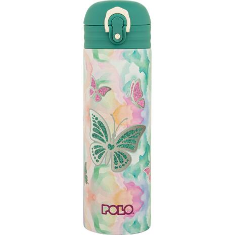 Παγούρι θερμός με καλαμάκι Stainless Steel Polo Junior II Butterfly 0.50L (949033-8419)