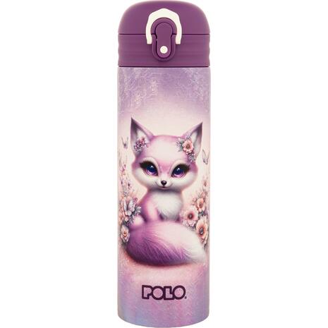 Παγούρι θερμός με καλαμάκι Stainless Steel Polo Junior II Cute Fox 0.50L (949033-8425)