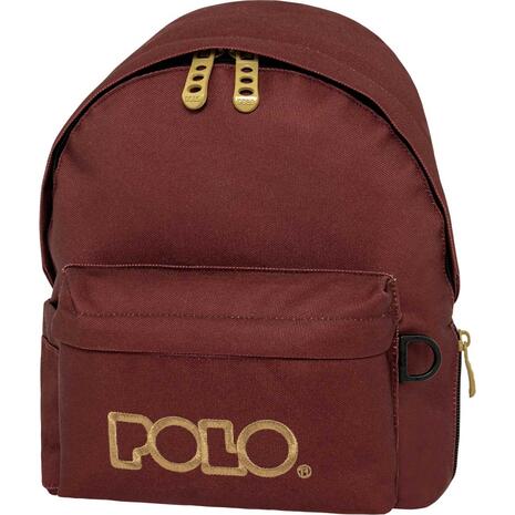 Τσάντα Πλάτης Νηπιαγωγείου Polo Original Mini 7.5lt Κεραμιδί/Χρυσό (901067-3576)