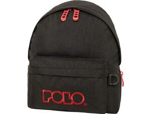 Τσάντα Πλάτης Νηπιαγωγείου Polo Original Mini 7.5lt Μαύρο- Μπορντό (901067-2033)