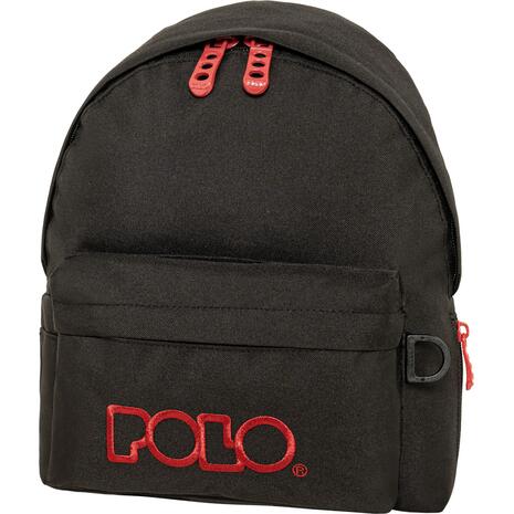Τσάντα Πλάτης Νηπιαγωγείου Polo Original Mini 7.5lt Μαύρο- Μπορντό (901067-2033)