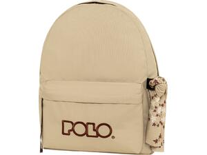 Τσάντα Πλάτης 1+1 θέσεων Polo Original Scarf Μπεζ άμμου / Βυσσινί (901135-7432)