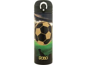 Παγούρι θερμός με καλαμάκι Stainless Steel Polo Junior II Golden Ball 0.50L (949033-8424)