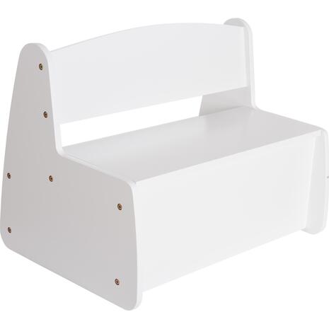 ΠΑΓΚΑΚΙ ΠΑΙΔΙΚΟ ΜΕ ΑΠΟΘ.ΧΩΡΟ RICKI HM18342.03 MDF & ΚΟΝΤΡΑΠΛΑΚΕ ΛΕΥΚΟ 63x43x47Υεκ