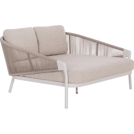 DAYBED ΣΕΙΡΑ XANTION HM6474.02 ΛΕΥΚΟ ΑΛΟΥΜΙΝΙΟ--ΣΧΟΙΝΙ--OLEFIN 157x147x88Υεκ