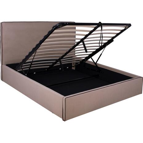 ΚΡΕΒΑΤΙ ALLIE HM584.02 160x200 εκ. ΜΕ ΑΠΟΘΗΚΕΥΤΙΚΟ ΧΩΡΟ ΜΠΕΖ ΥΦΑΣΜΑ