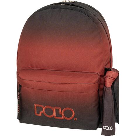 Τσάντα Πλάτης 2+1 θέσεων POLO Original Double Scarf Gradient Μαύρο / Κόκκινο ντεγκραντέ (901262-8414)