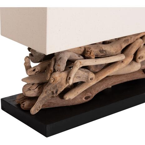 ΕΠΙΤΡΑΠΕΖΙΟ ΟΡΘΟΓΩΝΙΟ ΦΩΤΙΣΤΙΚΟ TWIGGY HM4432 DRIFTWOOD & ΛΕΥΚΟ ΚΑΠΕΛΟ 50x16,5x38Υεκ.