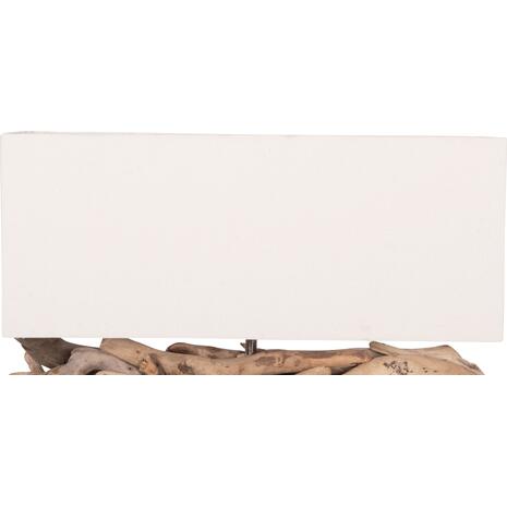 ΕΠΙΤΡΑΠΕΖΙΟ ΟΡΘΟΓΩΝΙΟ ΦΩΤΙΣΤΙΚΟ TWIGGY HM4432 DRIFTWOOD & ΛΕΥΚΟ ΚΑΠΕΛΟ 50x16,5x38Υεκ.