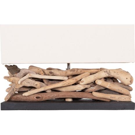 ΕΠΙΤΡΑΠΕΖΙΟ ΟΡΘΟΓΩΝΙΟ ΦΩΤΙΣΤΙΚΟ TWIGGY HM4432 DRIFTWOOD & ΛΕΥΚΟ ΚΑΠΕΛΟ 50x16,5x38Υεκ.