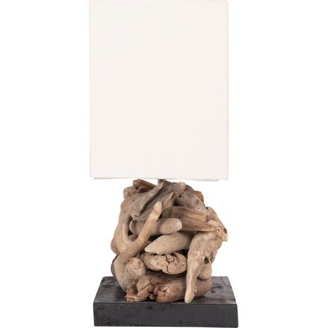 ΕΠΙΤΡΑΠΕΖΙΟ ΟΡΘΟΓΩΝΙΟ ΦΩΤΙΣΤΙΚΟ TWIGGY HM4432 DRIFTWOOD & ΛΕΥΚΟ ΚΑΠΕΛΟ 50x16,5x38Υεκ.