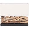 ΕΠΙΤΡΑΠΕΖΙΟ ΟΡΘΟΓΩΝΙΟ ΦΩΤΙΣΤΙΚΟ TWIGGY HM4432 DRIFTWOOD & ΛΕΥΚΟ ΚΑΠΕΛΟ 50x16,5x38Υεκ.