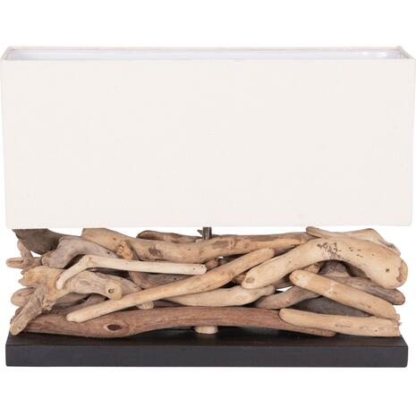 ΕΠΙΤΡΑΠΕΖΙΟ ΟΡΘΟΓΩΝΙΟ ΦΩΤΙΣΤΙΚΟ TWIGGY HM4432 DRIFTWOOD & ΛΕΥΚΟ ΚΑΠΕΛΟ 50x16,5x38Υεκ.