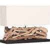 ΕΠΙΤΡΑΠΕΖΙΟ ΟΡΘΟΓΩΝΙΟ ΦΩΤΙΣΤΙΚΟ TWIGGY HM4432 DRIFTWOOD & ΛΕΥΚΟ ΚΑΠΕΛΟ 50x16,5x38Υεκ.