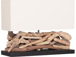 ΕΠΙΤΡΑΠΕΖΙΟ ΟΡΘΟΓΩΝΙΟ ΦΩΤΙΣΤΙΚΟ TWIGGY HM4432 DRIFTWOOD & ΛΕΥΚΟ ΚΑΠΕΛΟ 50x16,5x38Υεκ.