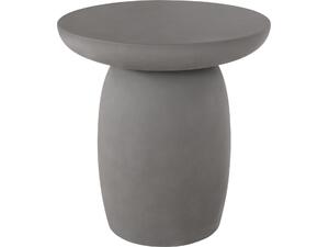 ΤΡΑΠΕΖΙ ΒΟΗΘΗΤΙΚΟ FIBER CEMENT ΣΤΡΟΓΓΥΛΟ HIKARI HM6593.01 ΓΚΡΙ Φ46x48Υεκ.