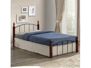 ΚΡΕΒΑΤΙ MAKAI ΜΕΤΑΛΛΟ RUBBERWOOD ΚΑΡΥΔΙ--ΓΙΑ ΣΤΡΩΜΑ 90X190 HM381