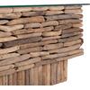 ΤΡΑΠΕΖΙ ΣΑΛΟΝΙΟΥ ΟΡΘΟΓΩΝΙΟ SPARROW HM18366 DRIFTWOOD--ΓΥΑΛΙ 105x45x47Υεκ.