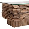 ΤΡΑΠΕΖΙ ΣΑΛΟΝΙΟΥ ΟΡΘΟΓΩΝΙΟ SPARROW HM18366 DRIFTWOOD--ΓΥΑΛΙ 105x45x47Υεκ.