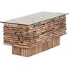 ΤΡΑΠΕΖΙ ΣΑΛΟΝΙΟΥ ΟΡΘΟΓΩΝΙΟ SPARROW HM18366 DRIFTWOOD--ΓΥΑΛΙ 105x45x47Υεκ.