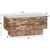 ΤΡΑΠΕΖΙ ΣΑΛΟΝΙΟΥ ΟΡΘΟΓΩΝΙΟ SPARROW HM18366 DRIFTWOOD--ΓΥΑΛΙ 105x45x47Υεκ.