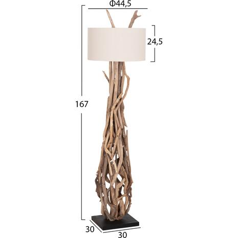 ΔΙΑΚΟΣΜΗΤΙΚΟ ΦΩΤΙΣΤΙΚΟ ΔΑΠΕΔΟΥ ALTAR HM4872 DRIFTWOOD--ΛΕΥΚΟ PVC Φ44.5x167Υεκ.