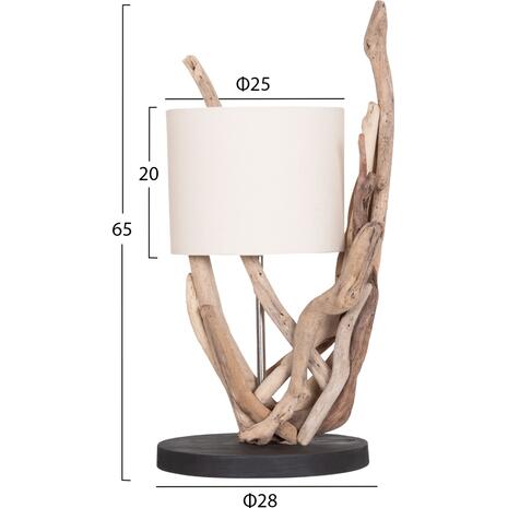 ΕΠΙΤΡΑΠΕΖΙΟ ΦΩΤΙΣΤΙΚΟ BRAMBLE HM4873 DRIFTWOOD & ΛΕΥΚΟ ΚΑΠΕΛΟ Φ28x65Υεκ.