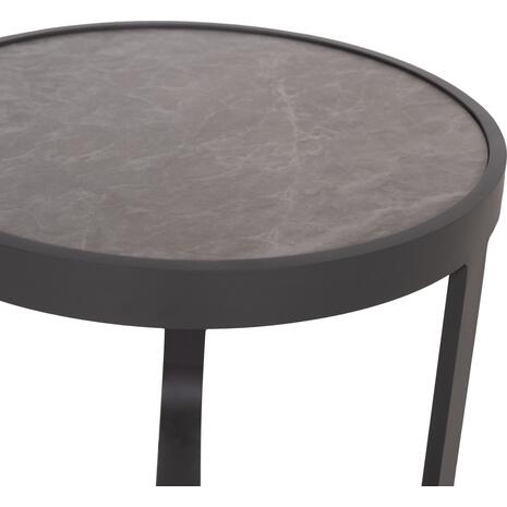 ΤΡΑΠΕΖΑΚΙ ΑΛΟΥΜΙΝΙΟΥ DEVIOUS SM6440.01 ΑΝΘΡΑΚΙ--ΓΚΡΙ SINTERED STONE TOP Φ45x41Υεκ.