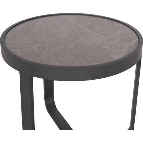 ΤΡΑΠΕΖΑΚΙ ΑΛΟΥΜΙΝΙΟΥ DEVIOUS SM6440.01 ΑΝΘΡΑΚΙ--ΓΚΡΙ SINTERED STONE TOP Φ45x41Υεκ.