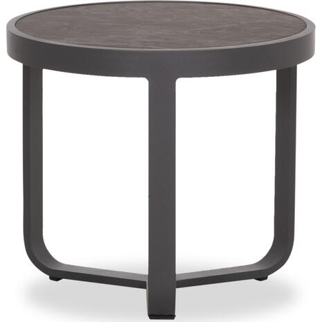 ΤΡΑΠΕΖΑΚΙ ΑΛΟΥΜΙΝΙΟΥ DEVIOUS SM6440.01 ΑΝΘΡΑΚΙ--ΓΚΡΙ SINTERED STONE TOP Φ45x41Υεκ.