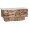 ΤΡΑΠΕΖΙ ΣΑΛΟΝΙΟΥ ΟΡΘΟΓΩΝΙΟ SPARROW HM18366 DRIFTWOOD--ΓΥΑΛΙ 105x45x47Υεκ.