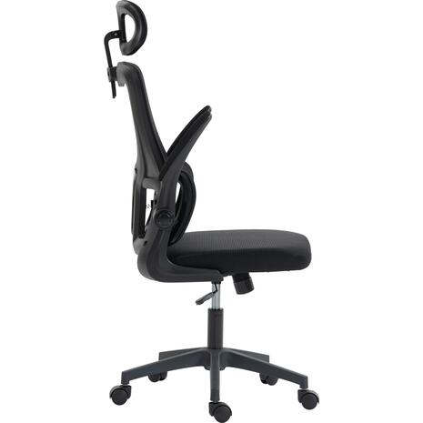 ΚΑΡΕΚΛΑ ΓΡΑΦΕΙΟΥ KESI HM1222.01 ΜΑΥΡO MESH & PP 52x50x122Υεκ.