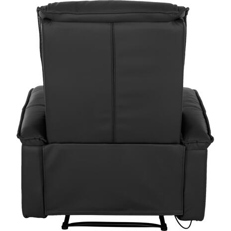 ΠΟΛΥΘΡΟΝΑ RELAX ΜΕ ΜΗΧΑΝΙΣΜΟ MASSAGE ROCCA HM0026.01 PU ΜΑΥΡΟ 88x90x80 εκ.