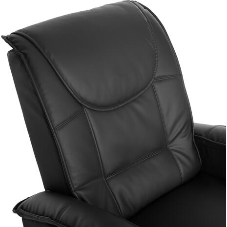 ΠΟΛΥΘΡΟΝΑ RELAX ΜΕ ΜΗΧΑΝΙΣΜΟ MASSAGE ROCCA HM0026.01 PU ΜΑΥΡΟ 88x90x80 εκ.