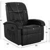 ΠΟΛΥΘΡΟΝΑ RELAX ΜΕ ΜΗΧΑΝΙΣΜΟ MASSAGE ROCCA HM0026.01 PU ΜΑΥΡΟ 88x90x80 εκ.