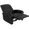 ΠΟΛΥΘΡΟΝΑ RELAX ΜΕ ΜΗΧΑΝΙΣΜΟ MASSAGE ROCCA HM0026.01 PU ΜΑΥΡΟ 88x90x80 εκ.