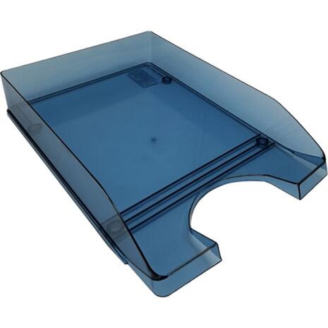 Πλαστικός δίσκος γραφείου Metron Fluo Collection 26x35x6.5 cm Διάφανο Blue Black