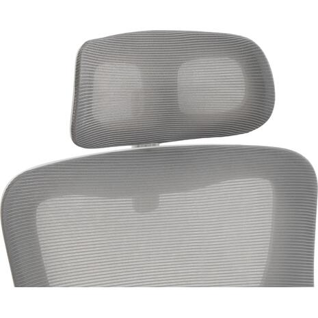 ΚΑΡΕΚΛΑ ΓΡΑΦΕΙΟΥ KESI HM1222.02 ΑΝΟΙΧΤΟ ΓΚΡΙ MESH--ΛΕΥΚΟ PP 52x50x122Υεκ.