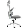 ΚΑΡΕΚΛΑ ΓΡΑΦΕΙΟΥ KESI HM1222.02 ΑΝΟΙΧΤΟ ΓΚΡΙ MESH--ΛΕΥΚΟ PP 52x50x122Υεκ.