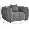ΠΟΛΥΘΡΟΝΑ LYKKE HM3325.01 ΓΚΡΙ ΥΦΑΣΜΑ 119x89x70Υεκ